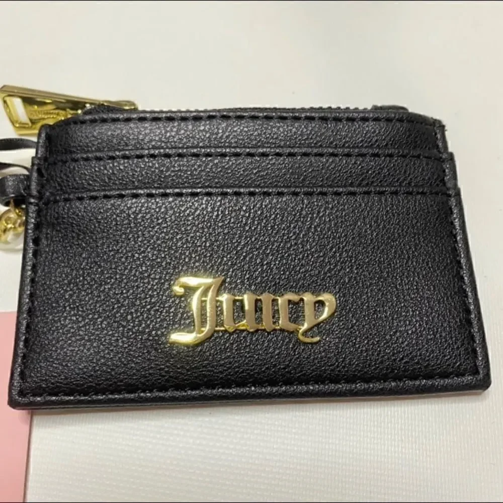 NWT Juicy Couture black sage wallet / card holder‎